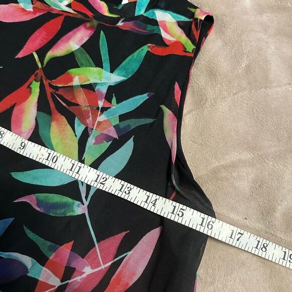 Joseph Ribkoff Floral A-Line Flowy Dress US Size 6 Lagenlook Sleeveless Lined - Picture 6 of 7